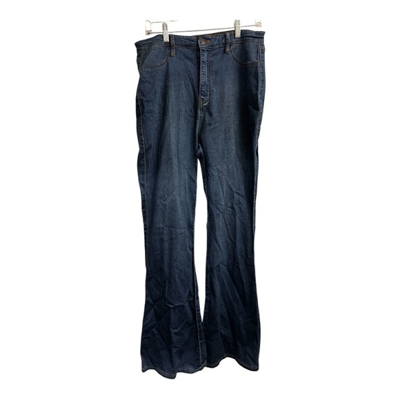 Tall Mid Blue High waisted skinny flared jean 36” - Picture 2 of 4